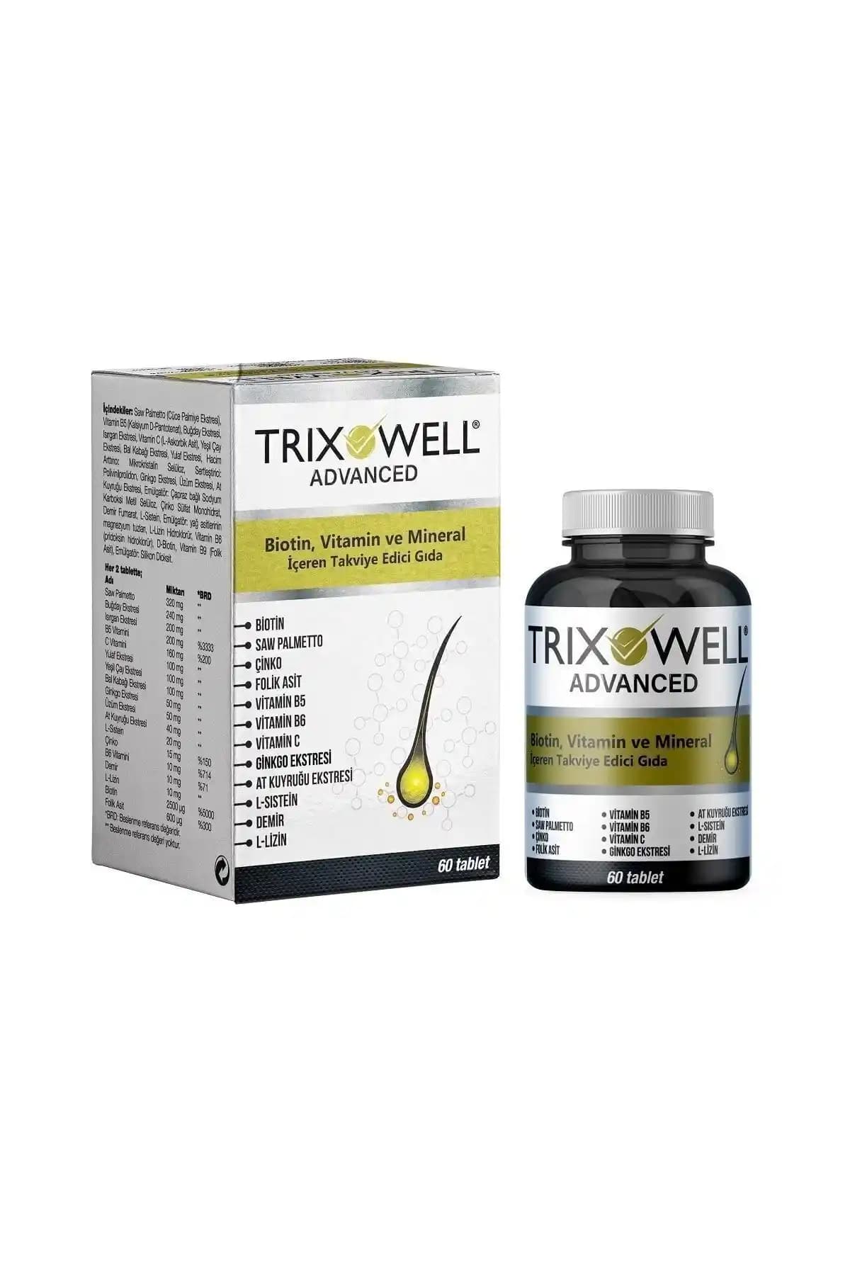 Trixowell Saç ve Tırnak Sağlığı İçin Yüksek Dozlu Vitamin Takviyesi
