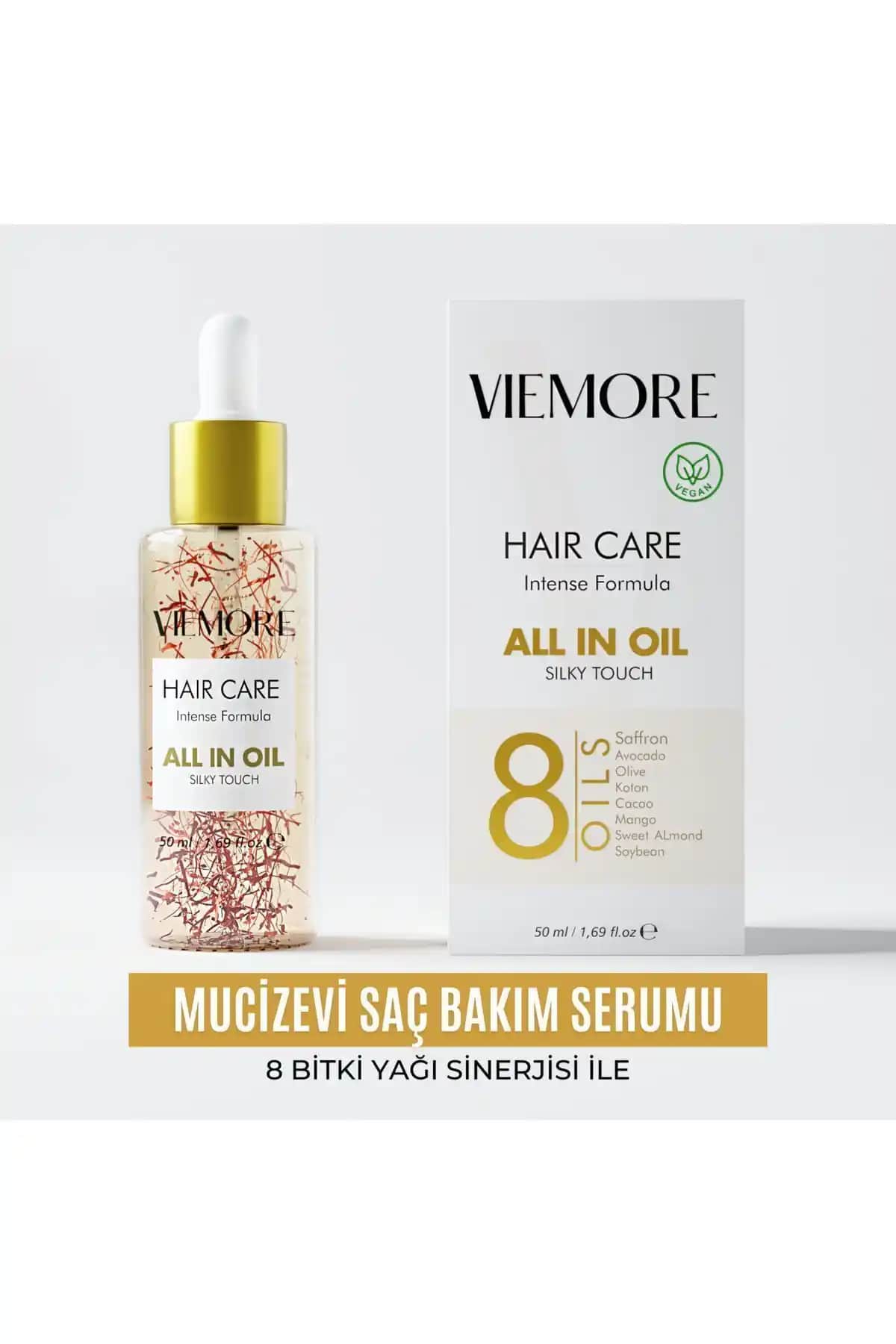 Viemore Safran Bitkili Vegan Saç Serumu ile Saçlarınızda Gözle görülür Canlılık ve Hızlı Uzama