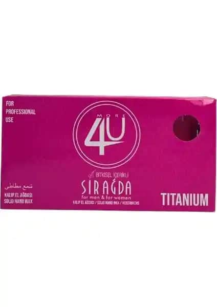 4U Bitkisel Kalıp Sir Ağda Titanyum Pembe 400 ml Doğal ve Etkili Epilasyon Çözümü