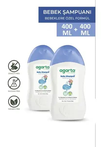 Agarta 2 Adet Erkek Bebek ve Çocuklar İçin Doğal Şampuan Güvenli ve Hassas Ciltlere Uygun