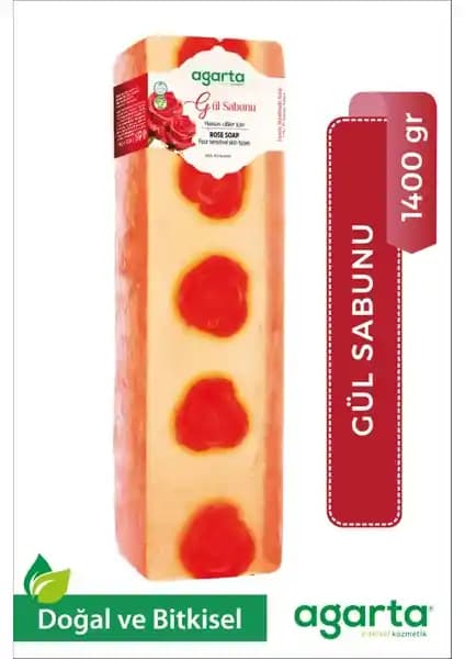 Agarta Doğal 1400 Gr El Yapımı Gül Sabunu Cilt ve Saç Bakımında Doğal Çözüm
