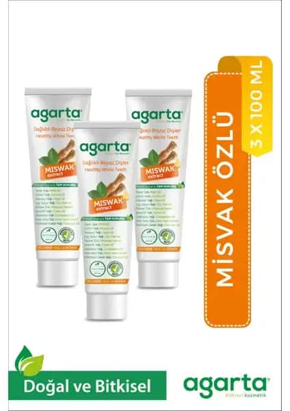 Agarta Misvak Özlü Florürsüz Doğal Diş Macunu - Sağlıklı ve Bitkisel Ağız Bakımı