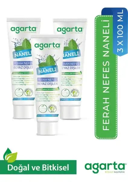 Agarta Yoğun Naneli Florürsüz Diş Macunu Seti Doğal ve Güvenli Ağız Bakımı İçin