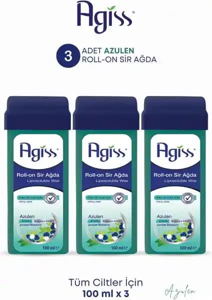 Agiss Roll-On Sir Ağda Azulen: Her Cilt Tipine Uygun Doğal ve Pratik Ağda Çözümü