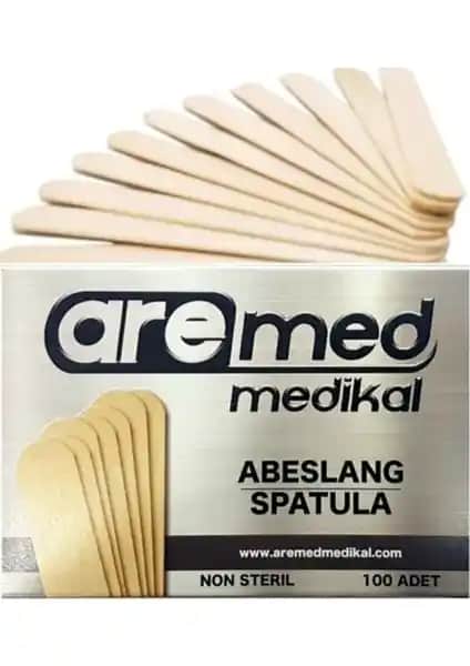 Aremed Ahşap Dil Çubuğu Ağda Spatulası 100'lü Profesyonel ve Pratik Kullanım