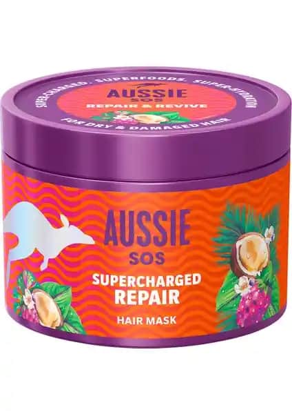 Aussie Sos 1 Dakikada Kuru ve Yıpranmış Saçlar İçin Hızlı Onarıcı Saç Maskesi