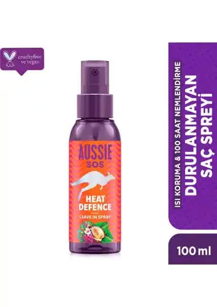 Aussie Sos Heat Defence: 100 Saat Nemlendirme ve Isıya Karşı Güçlü Saç Koruma Spreyi