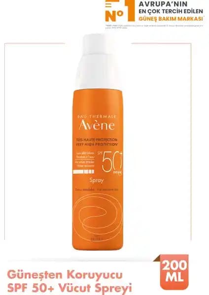 Avene SPF 50 Güneş Spreyi 200 ml - Tüm Cilt Tipleri İçin Yüksek Koruma