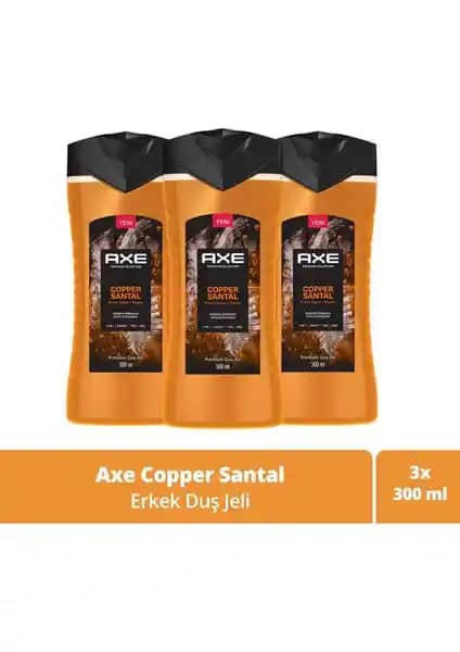 Axe Premium Collection Copper Santal Duş Jeli 3'ü 1 Arada Erkekler İçin Ferahlatıcı Temizlik