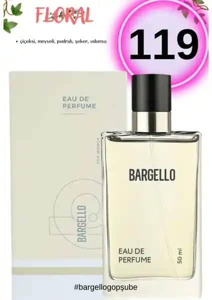 Bargello 119 Floral Kadın Parfüm 50ML Eşsiz Çiçek ve Meyve Notalarıyla Zarif Koku