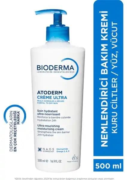 Bioderma Atoderm Krem Ultra 500 ml Kuru ve Hassas Ciltler İçin Güçlendirici Nemlendirici