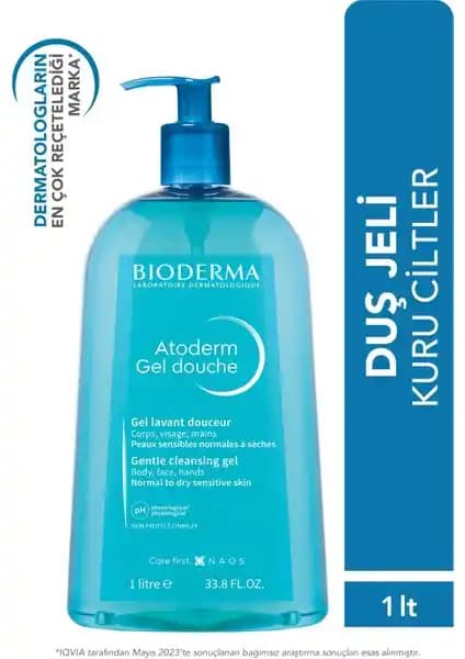 Bioderma Atoderm Shower Gel: Kuru ve Hassas Ciltler İçin Nemlendirici Duş Jeli