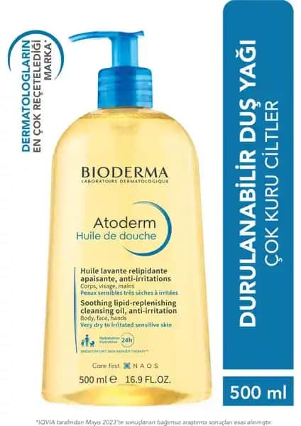 Bioderma Atoderm Shower Oil: Kuru ve Hassas Ciltler İçin Etkili Nemlendirici Çözüm