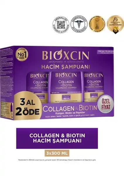 Bioxcin 3 Al 2 Öde Collagen Biotin Şampuan ile Saç Sağlığınızı Güçlendirin