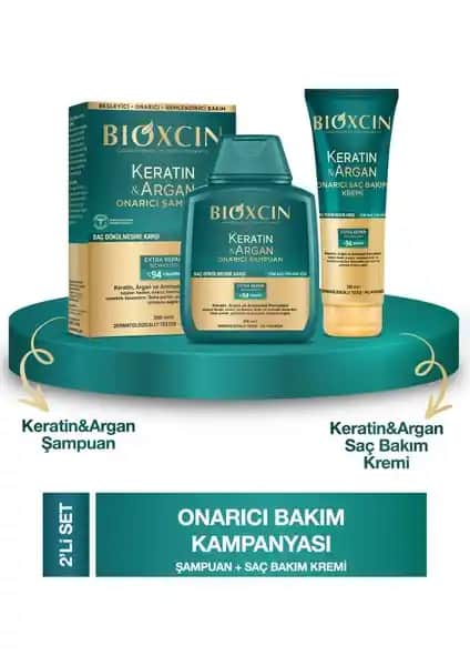 Bioxcin Keratin Argan Onarıcı Şampuan ve Bakım Kremi: Saçlarınız İçin Doğal Güçlendirici Çözüm