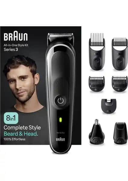 Braun Series 3 MGK3440 Çok Fonksiyonlu Erkek Bakım Seti Yüz ve Saç Şekillendirme