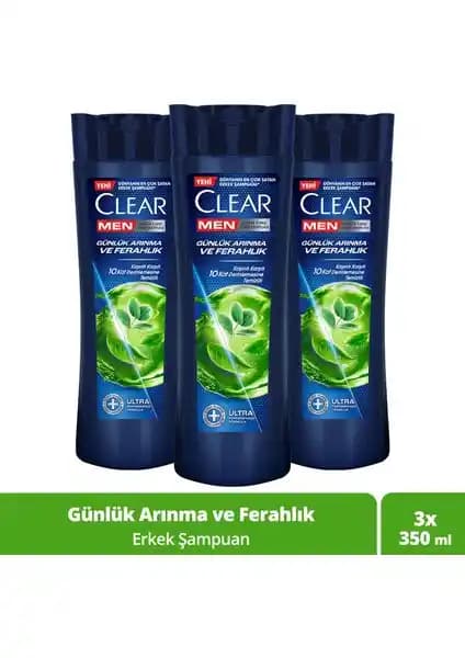 Clear Men Kepeğe Karşı Etkili Şampuan Erkekler İçin Güçlü Saç ve Saç Derisi Koruma Ürünü