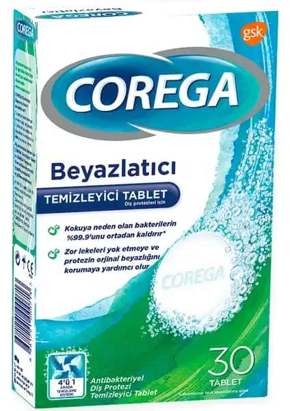 Corega Diş Protezi Temizleyici 30 Tablet ile Güçlü ve Pratik Temizlik Çözümü