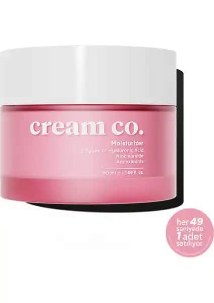 Cream Co. Su Bazlı Nemlendirici Yüz Kremi: Hyaluronik Asit İçeren Cilt Bakım Ürünü