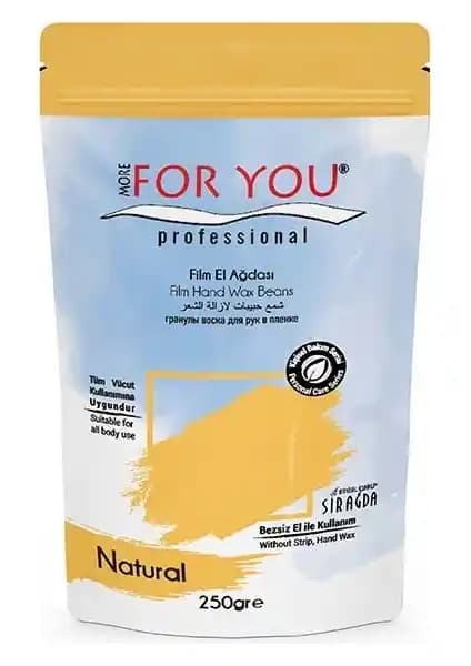 Doğal İçerikli Boncuk Ağda Natural Sarı 250g - Güçlü ve Cilt Dostu Tüy Dökücü