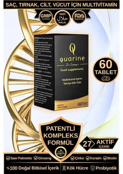 Dr. Sammy's Quarine Vitaminleri ile Saç, Cilt ve Tırnak Sağlığını Güçlendirin