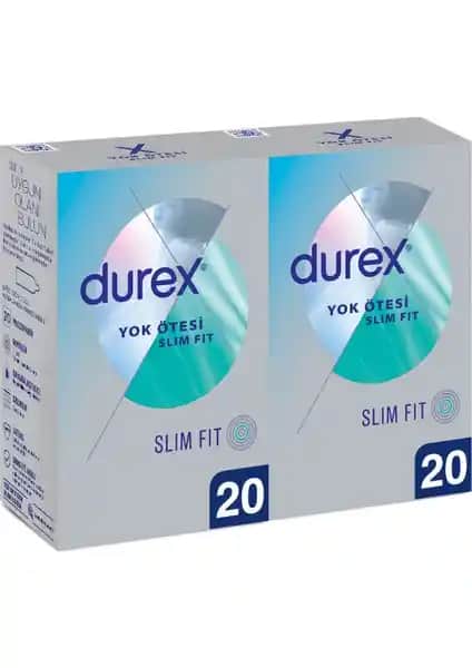 Durex Yok Ötesi Slim Fit 40'lı İnce Prezervatif Güvenli ve Hissiyatlı Deneyim İçin Uygun