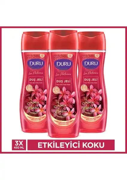 Duru Lux Parfüm Esintili Jasmin Amber Duş Jeli: Ferahlatıcı ve Kalıcı Koku Sağlayan Günlük Temizlik Ürünü