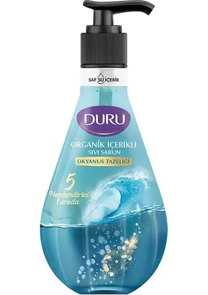 Duru Organik İçerikli Okyanus Tazeliği Sıvı Sabun Doğal ve Ferahlatıcı Temizlik Çözümü