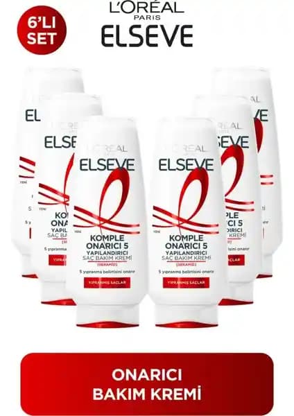 Elseve 6'lı Komple Onarıcı Saç Bakım Kremi ile Saçlarınızı Güçlendirin ve Sağlıklı Tutun