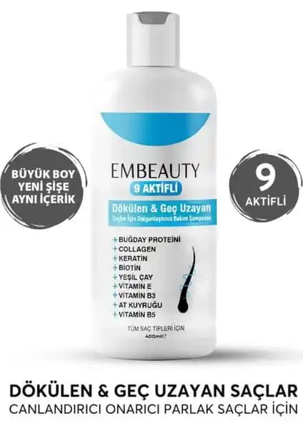 Embeauty Kolajen ve Keratin İçeren Saç Şampuanı ile Güçlü ve Parlak Saçlar