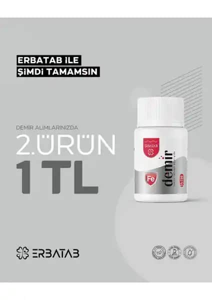 Erbatab Demir Vitamin 30 Kapsül ile Doğal Demir Takviyesi ve Sağlık Destekleri