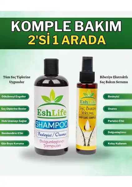 ESH Life Sac Uzatan Dolgunlaştırıcı Onarıcı Bakım Şampuanı ve Serumu Ürün İncelemesi