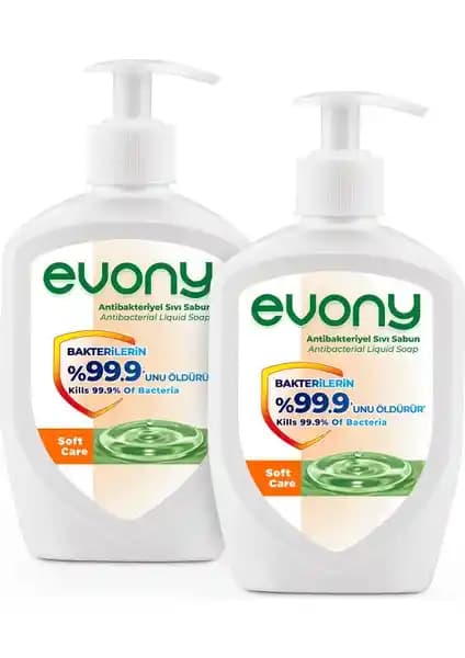 Evony Antibakteriyel Sıvı Sabun Soft Care 300ml Hijyen ve Cilt Bakımını Bir Arada Sunar