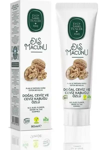 Eyüp Sabri Tuncer Doğal Ceviz ve Ceviz Kabuğu Özlü Diş Macunu Ürün Özellikleri ve Faydaları