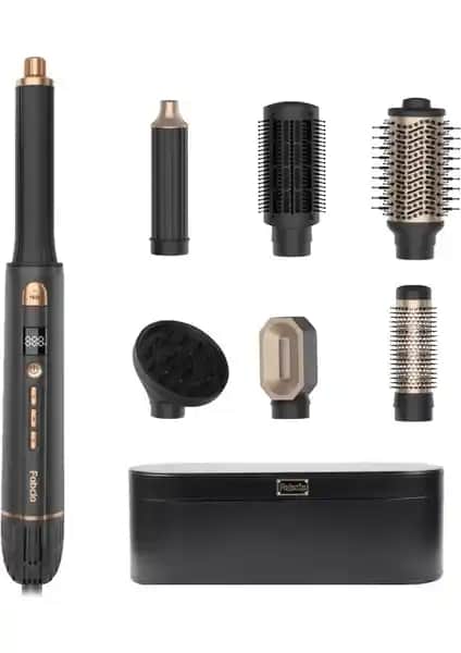 Fabcio Airset 7 Başlıklı Saç Kurutma ve Şekillendirme Seti Profesyonel ve Ev Kullanımı İçin Çok Fonksiyonlu Çözüm