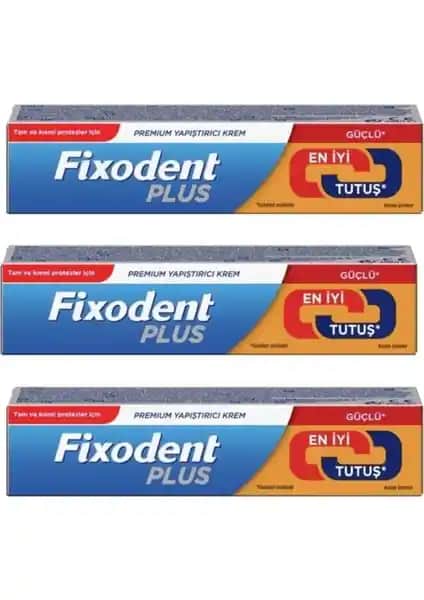 Fixodent Plus 40g Diş Protezi Yapıştırıcı Güçlü Tutuş ve Uzun Süreli Kullanım İçin