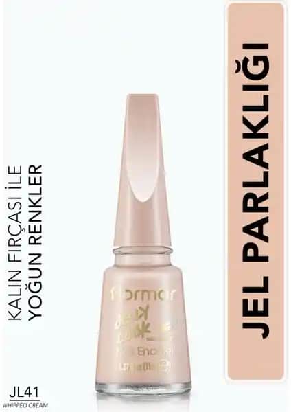 Flormar Jelly Look Parlak Oje Açık Nude JL41 Uzun Süre Dayanıklı ve Yoğun Pigmentli
