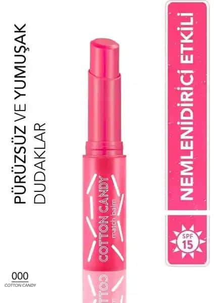 Flormar Match Balm Cotton Candy Dudak Bakım Ürünü Doğal Renk Değişimi ve Nemlendirme Özelliği