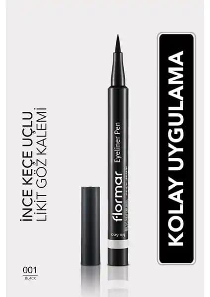 Flormar Yarı Mat Bitişli Eyeliner (001 Black) ile Şık ve Kalıcı Göz Makyajı Yaratın