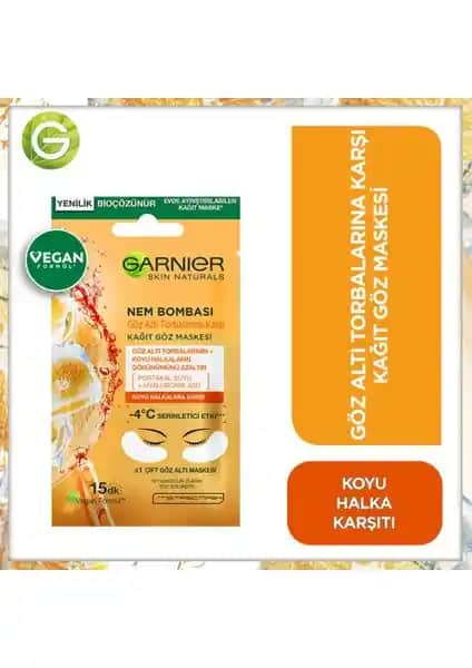 Garnier Nem Bombası Kağıt Göz Maskesi ile Göz Çevresi Bakımında Yenilikçi Çözüm