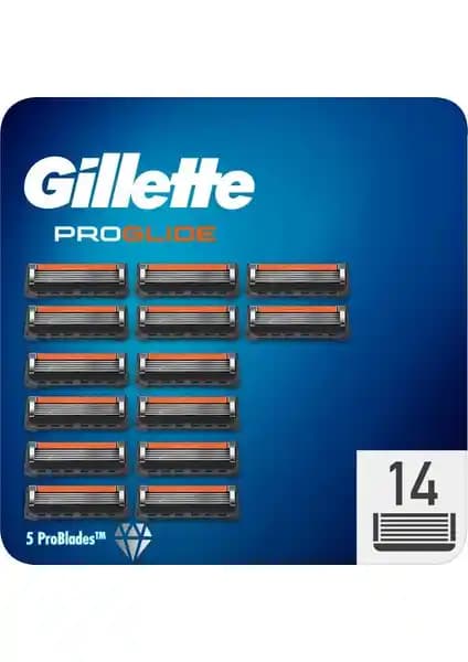 Gillette Fusion ProGlide 14'lü Yedek Tıraş Bıçağı Paketi Erkek Bakımında Üstün Performans