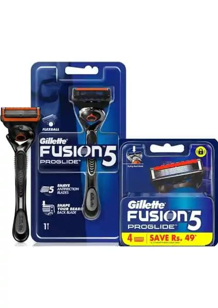 Gillette Fusion5 Proglide Tıraş Makinesi ve Yedek Bıçak Seti Uzun Süreli ve Güvenli Tıraş Deneyimi