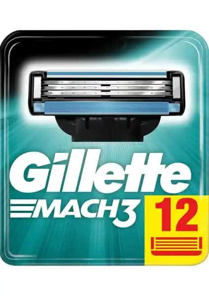 Gillette Mach3 Yedek Bıçakları 12'li Paket ile Güvenilir ve Uzun Süreli Tıraş Deneyimi