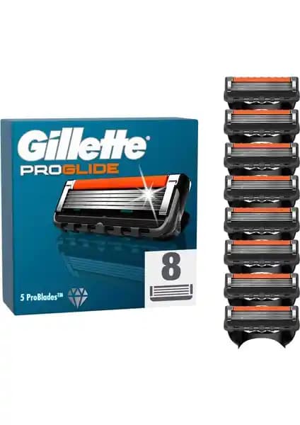 Gillette Proglide Avantajlı Yedek Tıraş Bıçağı 8'li set yüksek performans ve konfor sağlar
