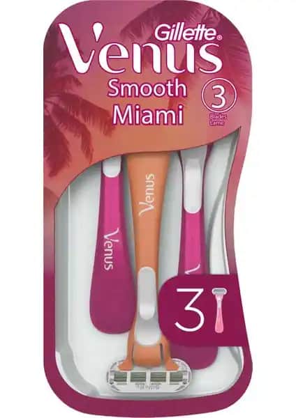 Gillette Venus Smooth Miami Kadın Tıraş Bıçağı ile Pürüzsüz ve Güvenli Tıraş Deneyimi