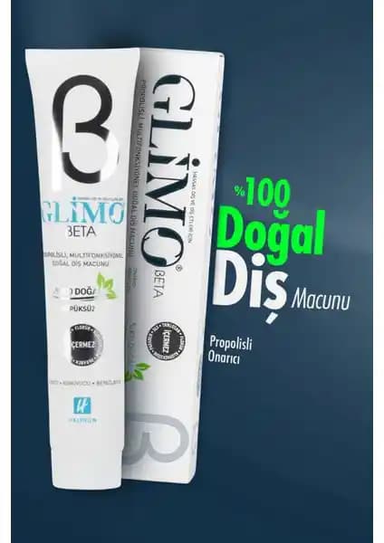 Glimo Beta Propolisli Doğal Diş Macunu Hassas Diş ve Diş Eti Destekleri