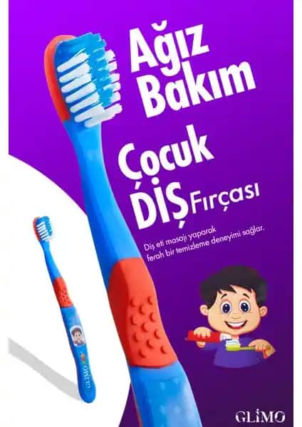 Glimo Kids Çocuklar İçin Güvenli ve Eğlenceli Ağız Bakım Diş Fırçası Ürün Özellikleri