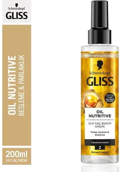 Gliss Schwarzkopf Oil Nutritive Saç Bakım Kremi Yumuşak ve Parlak Saçlar İçin Güçlü Çözüm