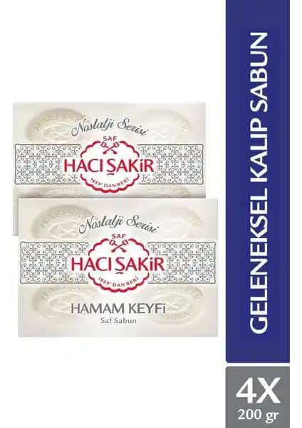 Hacı Şakir Hamam Keyfi Geleneksel Saf Beyaz Sabun: Doğal ve Güvenilir Temizlik Ürünü