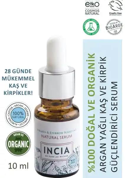 İnciya %100 Doğal Kaş ve Kirpik Güçlendirici Serum Ürün İncelemesi ve Kullanıcı Yorumları